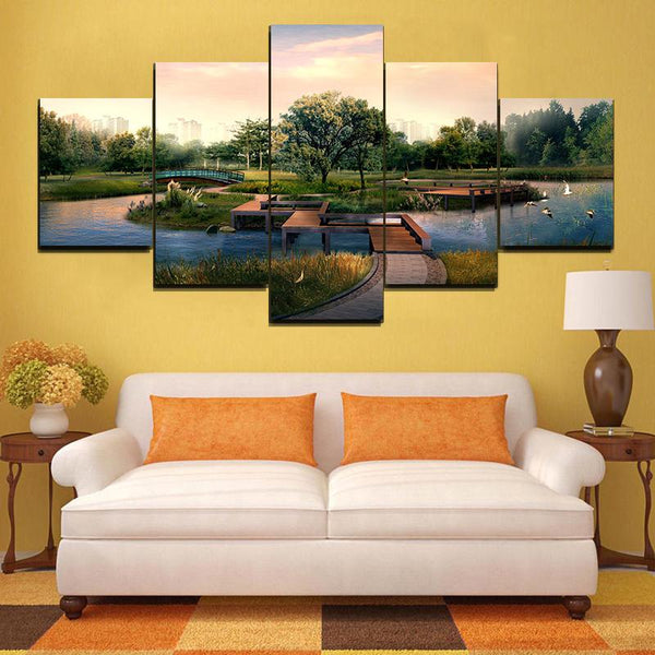 5 PCS LANDSCAPE WALL FRAME