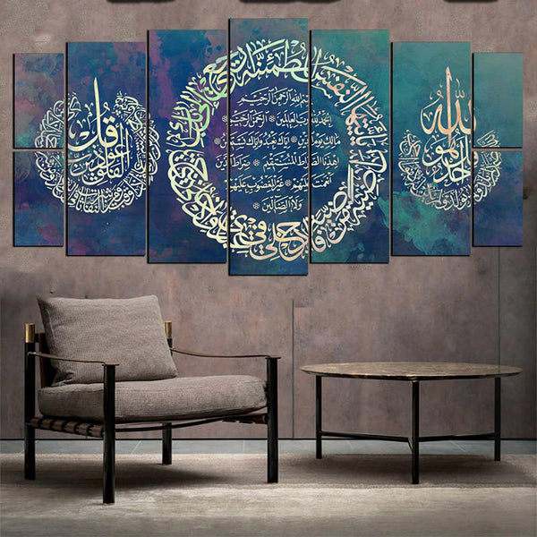 9 PCS digital wall frames fade proof (7X3 Feet Size)