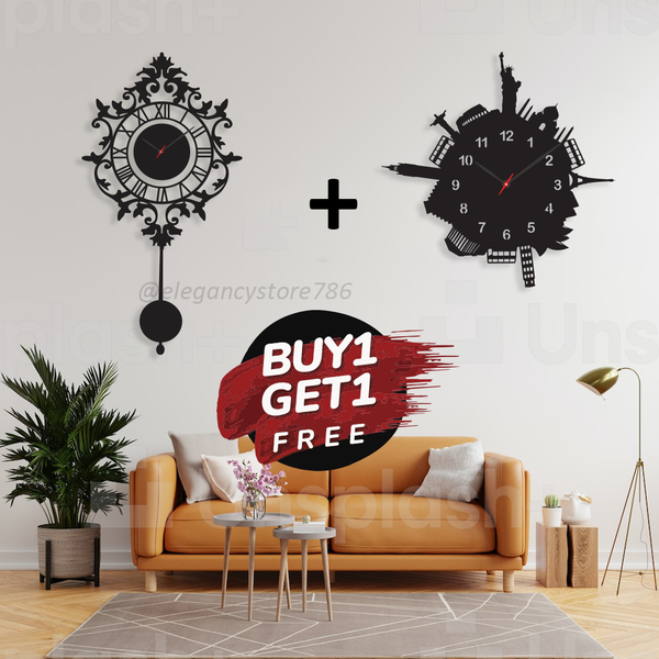 Wooden Wall Clock Combo 17