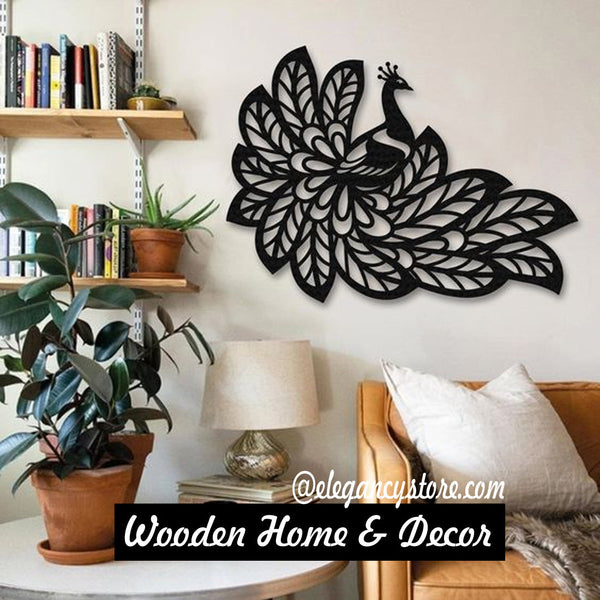 Beautiful Peacock Wooden Wall Art
