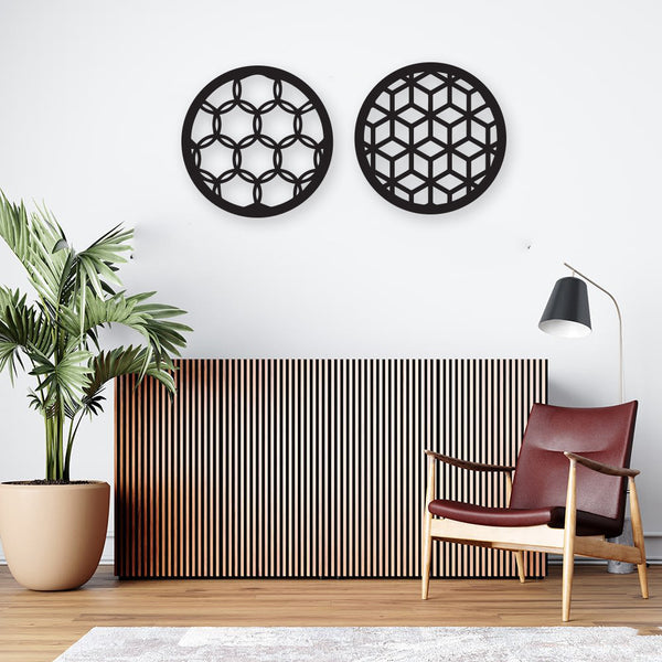 2 PC STENSIL WALL DECOR (ART-017)