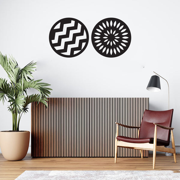 2 PC STENSIL WALL DECOR (ART-018)
