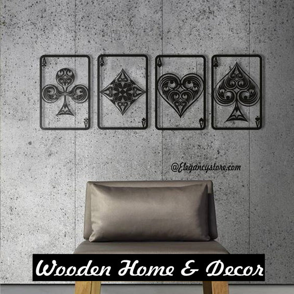 4 Pcs Cards Wall Hanging (HD_75)