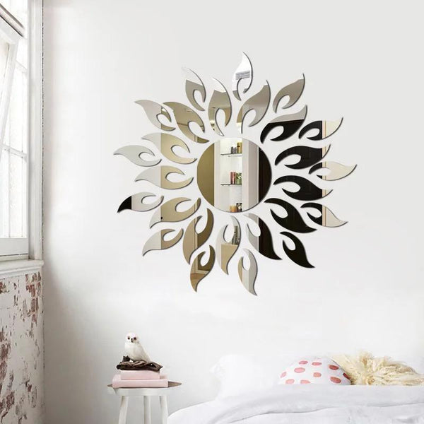 Sunflower Mirror Acrylic Home & decor Silver