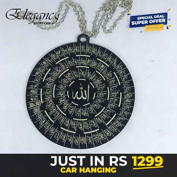 Acrylic Black 99 Names Car Hanging