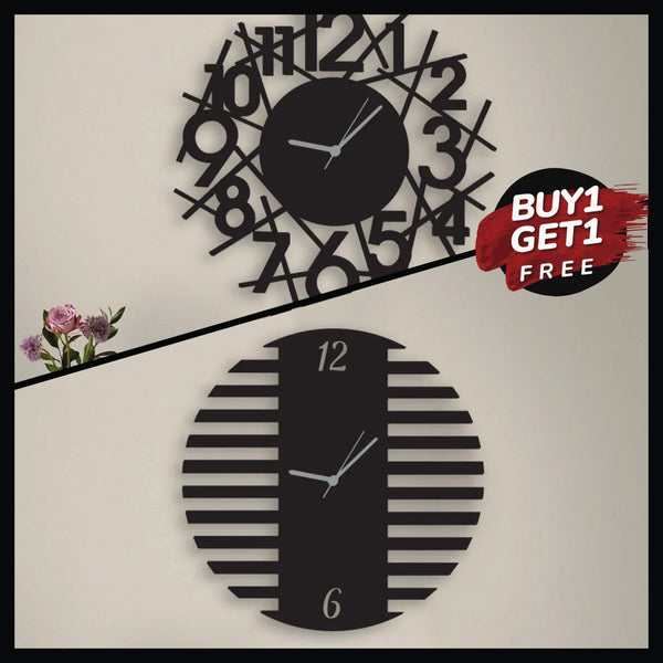 Wooden Wall Clock Combo 6