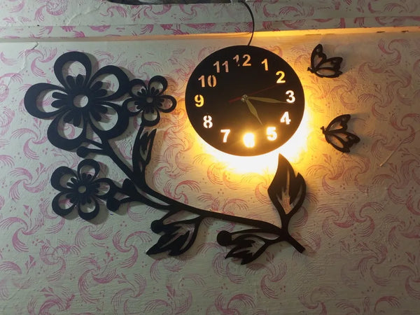 Reboch decor brand High quality wooden wall clock | Flower shaped wall clock | flower shaped wooden wall clock